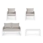 Garden Lounge em Design de Alumínio Branco ou Preto - Milk Rain Viadurini