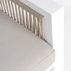 Garden Lounge em Design de Alumínio Branco ou Preto - Milk Rain Viadurini