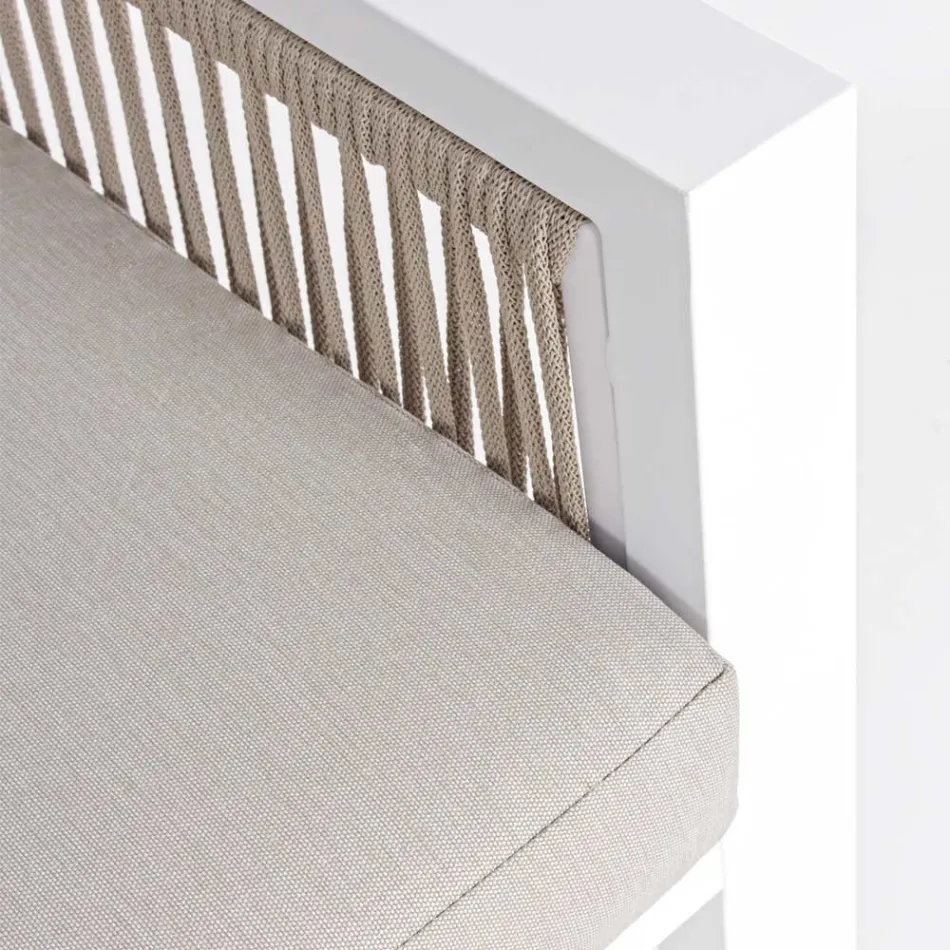 Garden Lounge em Design de Alumínio Branco ou Preto - Milk Rain Viadurini