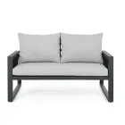 Garden Lounge em Design de Alumínio Branco ou Preto - Milk Rain Viadurini