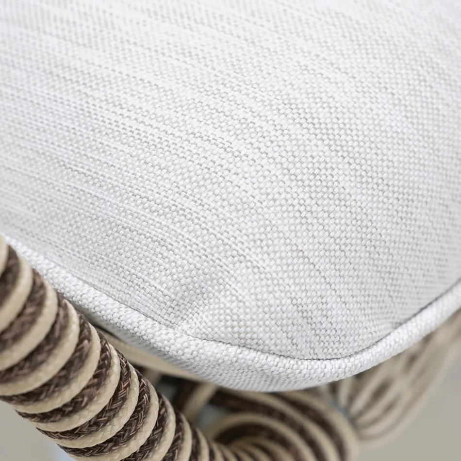 Salão de Jardim em Alumínio e Tecelagem de Corda - Alcor Viadurini