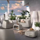 Garden Lounge em Polietileno Colorido Feito na Itália 4 Peças - Pontas Viadurini