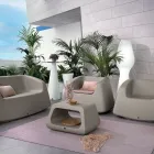 Garden Lounge em Polietileno Colorido Feito na Itália 4 Peças - Pontas Viadurini