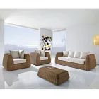 Conjunto de jardim de vime trançado à mão - Charlie Viadurini