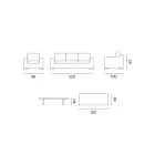 Rattan Garden Lounge com mesa de centro de madeira e almofadas - Hugues Viadurini