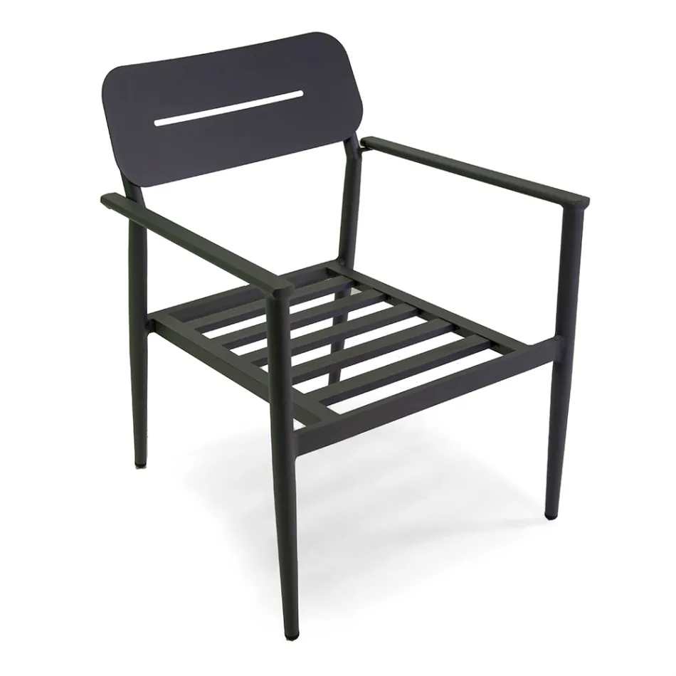 Lounge de jardim em alumínio de diferentes acabamentos - Lembrança Viadurini