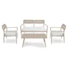 Lounge de jardim em alumínio de diferentes acabamentos - Lembrança Viadurini