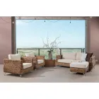 Sala de Estar Externa em Tecido de Banana com Almofadas - Legolas Viadurini