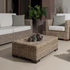 Lounge ao ar livre em Kubù cinza com almofadas incluídas – Cerys Viadurini