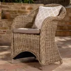 Lounge ao ar livre em cinza Kubù com almofadas de assento - Nazgul Viadurini