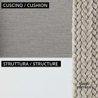 Lounge de jardim com poltronas e sofá de metal Made in Italy - Prato Viadurini