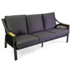 Sala de estar em alumínio com braços em teca brasileira - Diário Viadurini