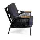 Sala de estar em alumínio com braços em teca brasileira - Diário Viadurini