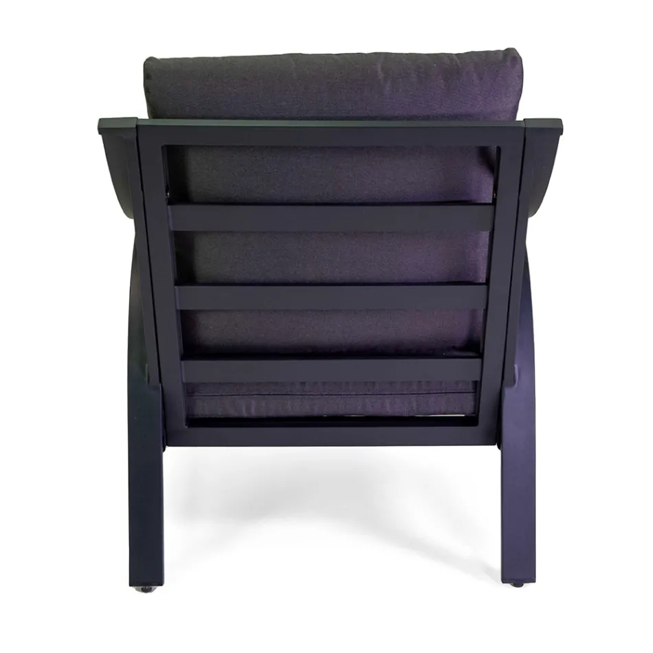 Sala de estar em alumínio com braços em teca brasileira - Diário Viadurini