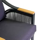 Sala de estar em alumínio com braços em teca brasileira - Diário Viadurini