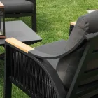 Sala de estar em alumínio com braços em teca brasileira - Diário Viadurini