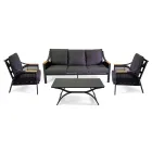 Sala de estar em alumínio com braços em teca brasileira - Diário Viadurini