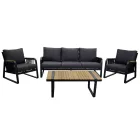 Sala de estar em alumínio com pormenores em teca brasileira - Diário Viadurini