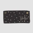 Bandeja coletora de linho branco ou preto com bordados e cristais 2 peças - Salvino Viadurini