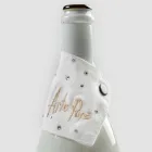 Bandeja coletora de linho branco ou preto com bordados e cristais 2 peças - Salvino Viadurini