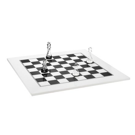 Tabuleiro de xadrez moderno em acrílico preto ou branco feito na Itália - Xeque-mate Viadurini