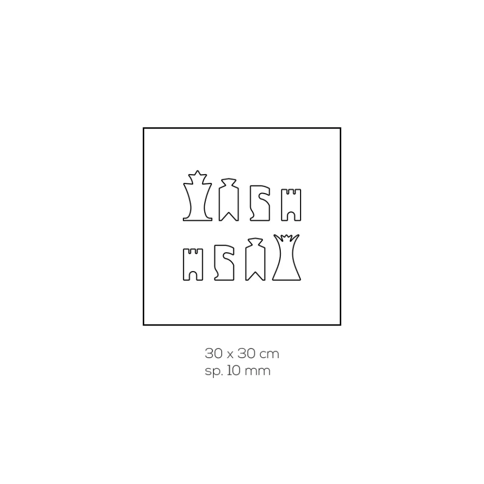 Tabuleiro de Xadrez para Damas em Cristal Acrílico Fabricado na Itália - Smanto Viadurini