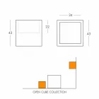 Prateleira luminosa cubo Design moderno de cubo aberto Slide feito na Itália Viadurini