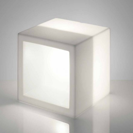 Prateleira luminosa cubo Design moderno de cubo aberto Slide feito na Itália Viadurini