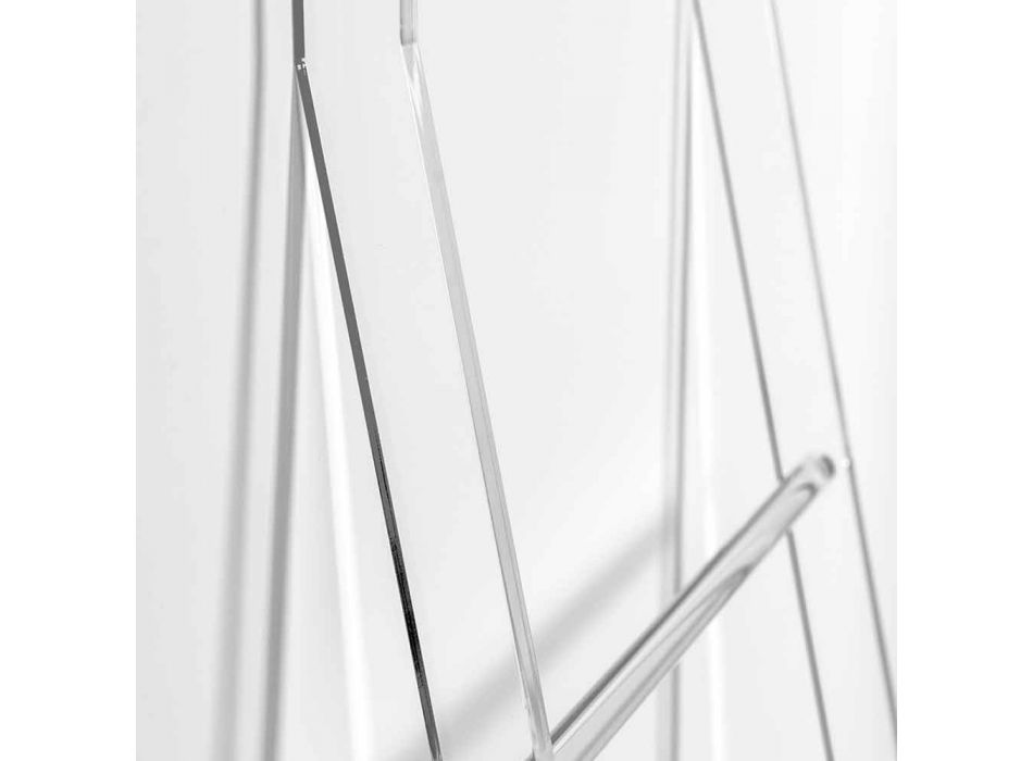 Porta-toalha Escada em Plexiglass Transparente Design 2 Alturas - Secadoras Viadurini