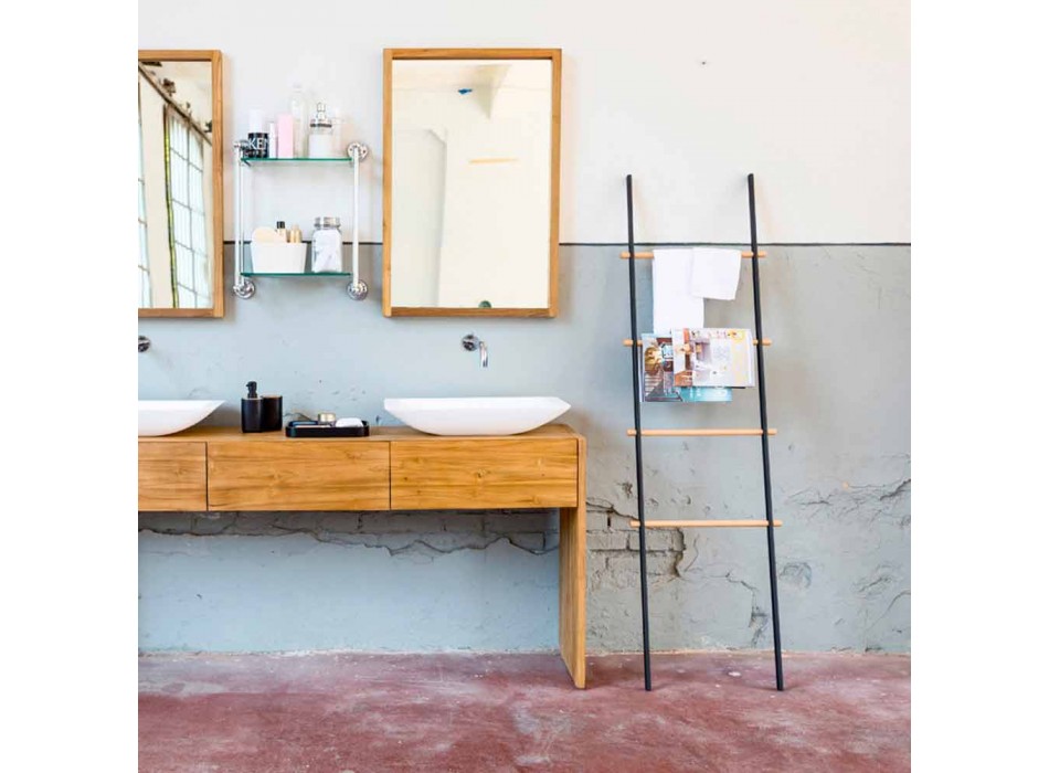 Revista de design de banheiro Denno / toalheiro Viadurini