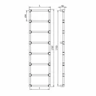 Tubo de latão aquecedor de toalhas modular hidráulico dourado 311 W - Caesar Viadurini