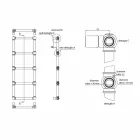 Tubo de latão aquecedor de toalhas modular hidráulico dourado 311 W - Caesar Viadurini