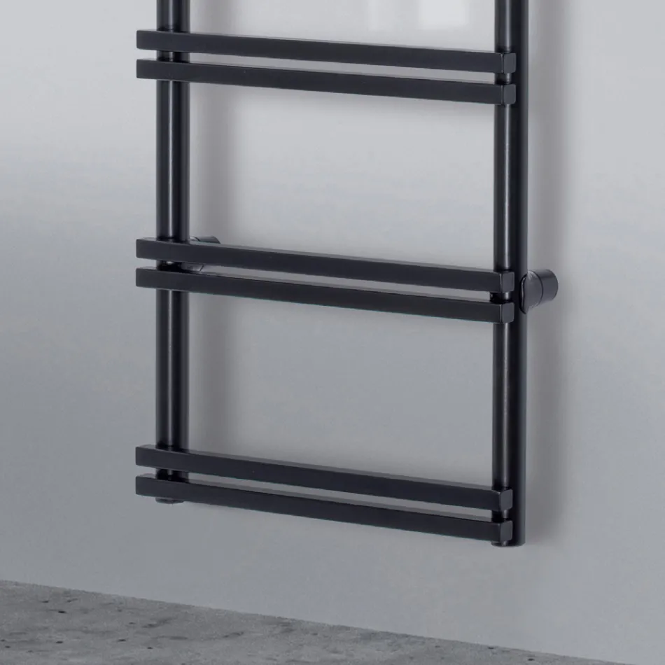 Aquecedor de toalhas elétrico com coletores verticais Fabricado na Itália - Gengibre Viadurini