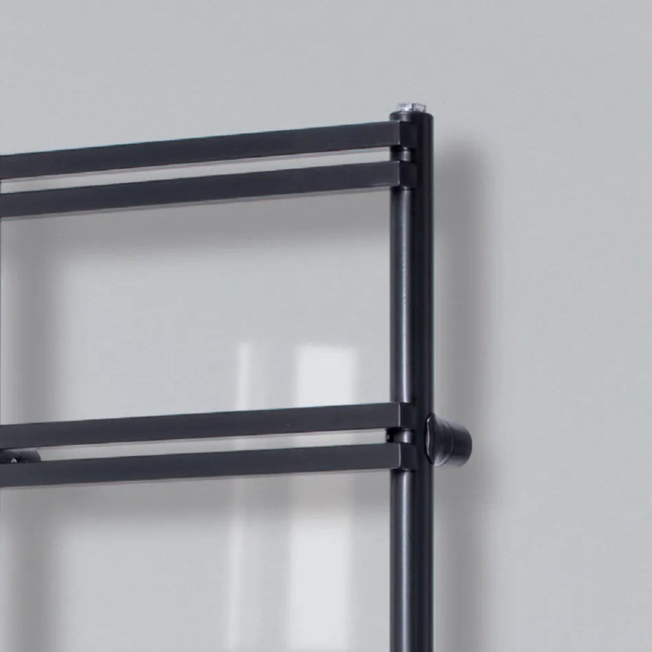 Aquecedor de toalhas elétrico com coletores verticais Fabricado na Itália - Gengibre Viadurini