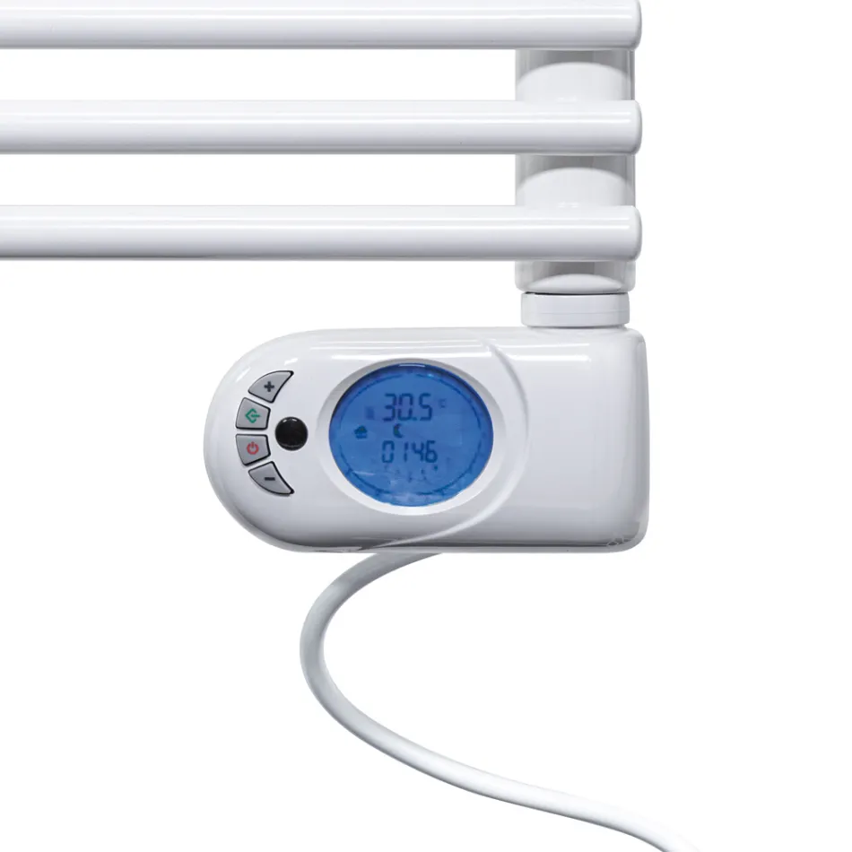 Aquecedor de toalhas elétrico com elementos quadrados, fabricado na Itália - Amêndoas Viadurini