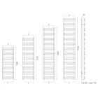 Toalheiro hidráulico Amaretti com elementos horizontais, fabricado na Itália. Viadurini