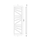 Aquecedor de Toalhas Misto com Elementos Quadrados Fabricado na Itália - Amêndoas Viadurini