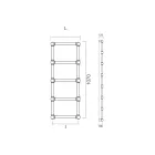 Aquecedor de Toalhas Misto em Latão com Esferas de Conexão Fabricado na Itália - Ricota Viadurini