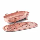 Chafing Dish de Mesa para Potes de Cobre Fabricado na Itália 45x23 cm - Mariaelena Viadurini