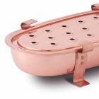 Chafing Dish de Mesa para Potes de Cobre Fabricado na Itália 45x23 cm - Mariaelena Viadurini
