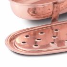 Chafing Dish de Mesa para Potes de Cobre Fabricado na Itália 45x23 cm - Mariaelena Viadurini