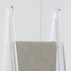 Escada porta-toalhas de banheiro de cristal acrílico transparente - Smart Viadurini
