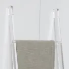 Escada porta-toalhas de banheiro de cristal acrílico transparente - Smart Viadurini