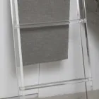 Escada porta-toalhas de banheiro de cristal acrílico transparente - Smart Viadurini