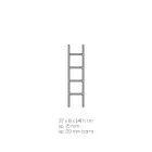 Escada porta-toalhas de banheiro de cristal acrílico transparente - Smart Viadurini