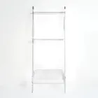 Escada para toalhas em acrílico branco, fabricada na Itália - Jamira Viadurini