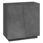 Gabinete para sapatos 2 portas em madeira branca sustentável ou melamina ardósia - Joris Viadurini