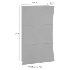 Gabinete para sapatos com 3 portas em madeira arqueada lacada branco brilhante - Sabine Viadurini