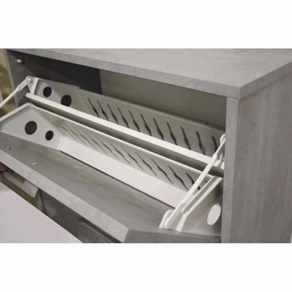 Sapato dupla face de duas carreiras em melamina cimentada Cleavian Senis Viadurini