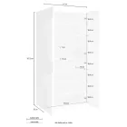 Sapateiro alto ou baixo em design de madeira sustentável com 2 ou 4 portas - Fjona Viadurini